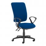 Senza extra high back operator chair with fixed arms - Curacao Blue SX43-000-YS005