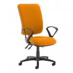 Senza extra high back operator chair with fixed arms - Solano Yellow SX43-000-YS072