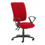 Senza extra high back operator chair with fixed arms - Panama Red SX43-000-YS079
