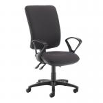 Senza extra high back operator chair with fixed arms - Blizzard Grey SX43-000-YS081