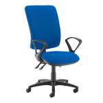 Senza extra high back operator chair with fixed arms - Scuba Blue SX43-000-YS082