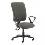 Senza extra high back operator chair with fixed arms - Slip Grey SX43-000-YS094