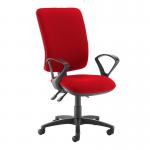 Senza extra high back operator chair with fixed arms - Belize Red SX43-000-YS105