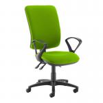 Senza extra high back operator chair with fixed arms - Madura Green SX43-000-YS156