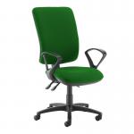 Senza extra high back operator chair with fixed arms - Lombok Green SX43-000-YS159