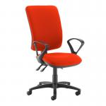 Senza extra high back operator chair with fixed arms - Tortuga Orange SX43-000-YS168