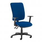 Senza extra high back operator chair with adjustable arms - Curacao Blue SX44-000-YS005