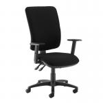 Senza extra high back operator chair with adjustable arms - Havana Black SX44-000-YS009