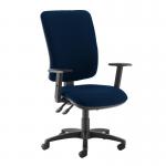 Senza extra high back operator chair with adjustable arms - Costa Blue SX44-000-YS026