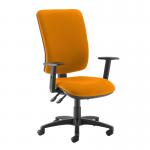 Senza extra high back operator chair with adjustable arms - Solano Yellow SX44-000-YS072