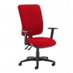 Senza extra high back operator chair with adjustable arms - Panama Red SX44-000-YS079