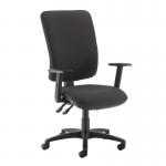 Senza extra high back operator chair with adjustable arms - Blizzard Grey SX44-000-YS081