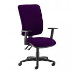 Senza extra high back operator chair with adjustable arms - Tarot Purple SX44-000-YS084