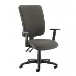 Senza extra high back operator chair with adjustable arms - Slip Grey SX44-000-YS094