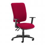 Senza extra high back operator chair with adjustable arms - Diablo Pink SX44-000-YS101