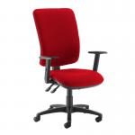 Senza extra high back operator chair with adjustable arms - Belize Red SX44-000-YS105