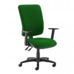 Senza extra high back operator chair with adjustable arms - Lombok Green SX44-000-YS159