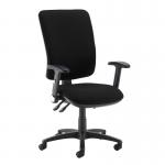 Senza extra high back operator chair with folding arms - Havana Black SX46-000-YS009