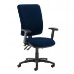 Senza extra high back operator chair with folding arms - Costa Blue SX46-000-YS026