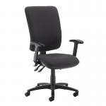 Senza extra high back operator chair with folding arms - Blizzard Grey SX46-000-YS081