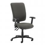 Senza extra high back operator chair with folding arms - Slip Grey SX46-000-YS094