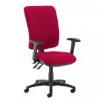 Senza extra high back operator chair with folding arms - Diablo Pink SX46-000-YS101