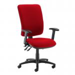 Senza extra high back operator chair with folding arms - Belize Red SX46-000-YS105