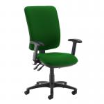Senza extra high back operator chair with folding arms - Lombok Green SX46-000-YS159