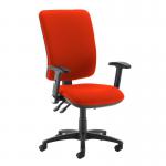 Senza extra high back operator chair with folding arms - Tortuga Orange SX46-000-YS168