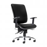Senza ergo 24hr ergonomic asynchro task chair - Nero Black vinyl SXERGOB-00110