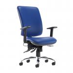 Senza ergo 24hr ergonomic asynchro task chair - Ocean Blue vinyl SXERGOB-74465