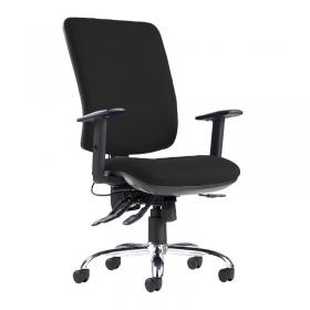 Senza Ergo 24hr ergonomic asynchro task chair - black SXERGOB-BLK
