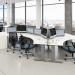 TR10 straight desk 1000mm x 800mm - silver frame, white top T10SWH