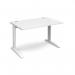 TR10 straight desk 1200mm x 800mm - white frame, white top T12WWH