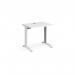 TR10 straight desk 800mm x 600mm - white frame, white top T608WWH