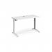 TR10 straight desk 1200mm x 600mm - white frame, white top T612WWH