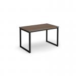 Otto benching solution dining table 1200mm wide - black frame, barcelona walnut top TAOT1200-K-BW