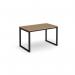 Otto benching solution dining table 1200mm wide - black frame, kendal oak top TAOT1200-K-KO