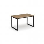 Otto benching solution dining table 1200mm wide - black frame, kendal oak top TAOT1200-K-KO