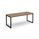 Otto benching solution dining table 1800mm wide - black frame, kendal oak top TAOT1800-K-KO
