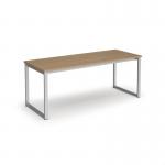 Otto benching solution dining table 1800mm wide - silver frame, kendal oak top TAOT1800-S-KO