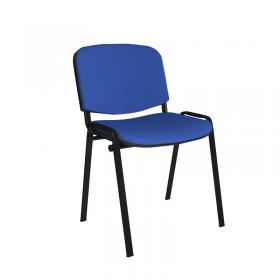 Taurus meeting room stackable chair with black frame and no arms - blue TAU40002-B