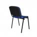 Taurus meeting room stackable chair with black frame and no arms - blue TAU40002-B