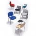 Taurus meeting room stackable chair with black frame and no arms - blue TAU40002-B