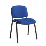 Taurus meeting room stackable chair with black frame and no arms - blue TAU40002-B