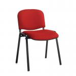 Taurus meeting room stackable chair with black frame and no arms - burgundy TAU40002-BU