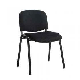 Taurus meeting room stackable chair with black frame and no arms - charcoal TAU40002-C