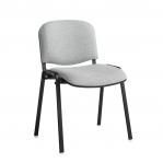 Taurus meeting room stackable chair with black frame and no arms - grey