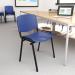 Taurus plastic meeting room stackable chair with no arms - blue with black frame TAU40002-PB