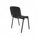 Taurus plastic meeting room stackable chair with no arms - black with black frame TAU40002-PK